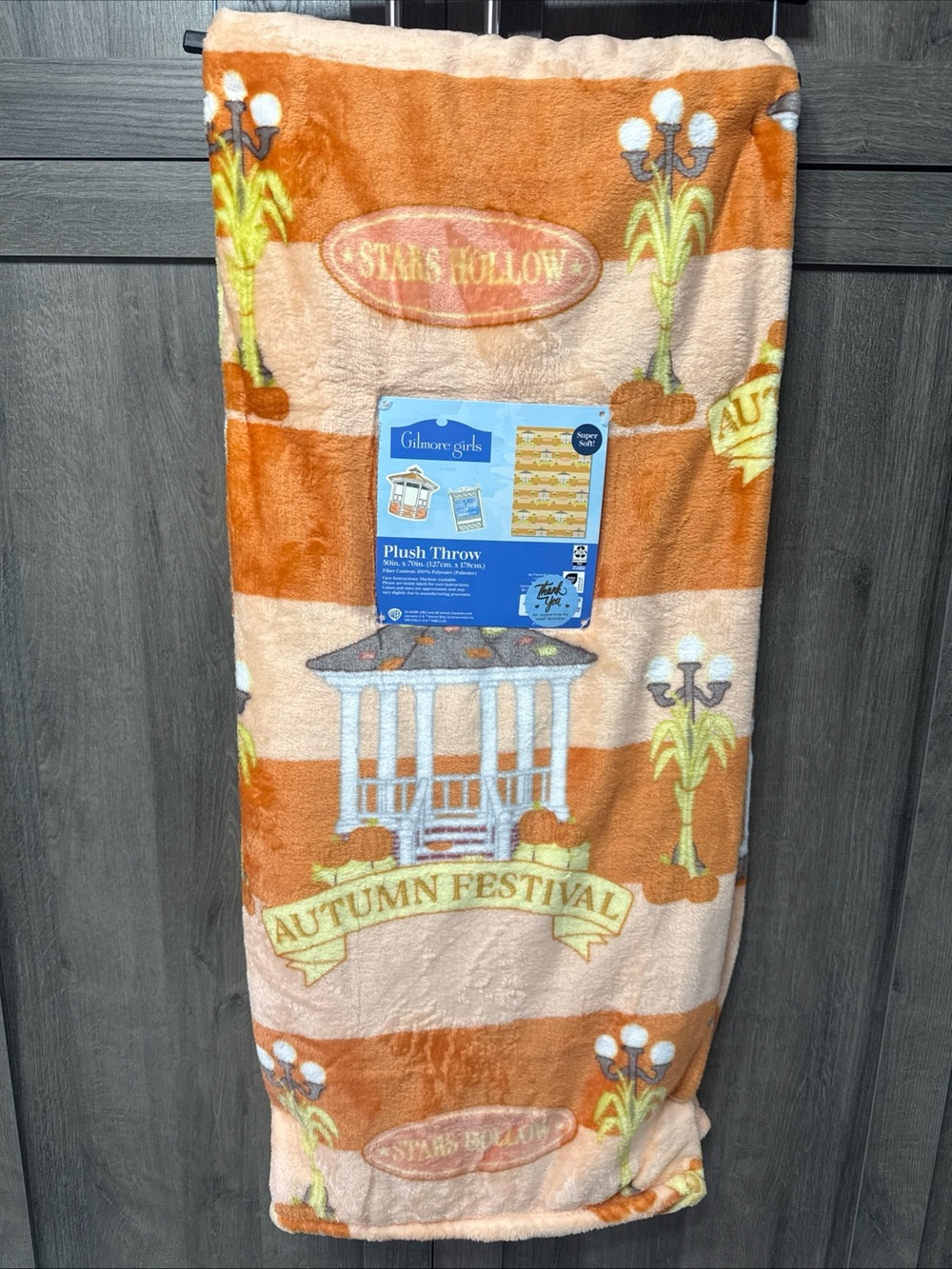 New Gilmore Girls Autumn Festival 50"x70" Plush Throw Blanket On Hanger With Tag
